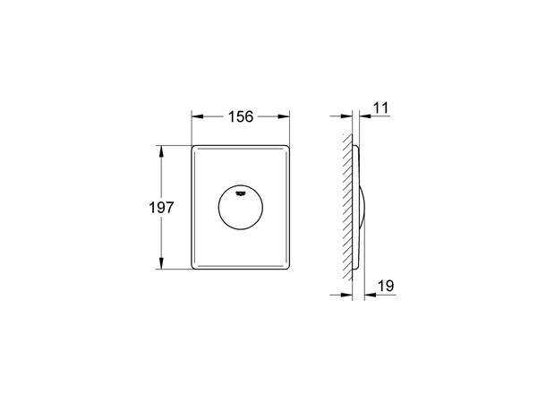 Betjeningsplate Grohe Skate