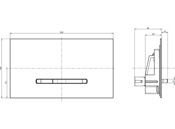 Betjeningsplate V&B ViConnect M300 Svart (Glossy Black)