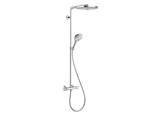 Dusjsystem Hansgrohe Raindance Select S 300 2jet Med termostat hvit/krom