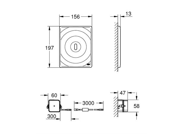 Grohe Tectron Skate infrarød elektronisk betjeningsplate