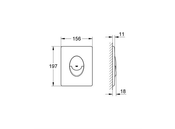 Betjeningsplate Grohe Skate Air