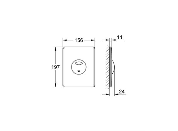 Betjeningsplate Grohe Skate