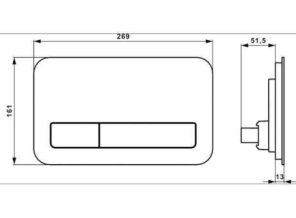 Betjeningsplate V&B ViConnect M200 Hvit ·(Glossy White)