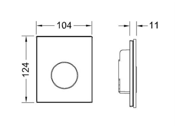 Betjeningsplater til urinal TECE Loop Glass