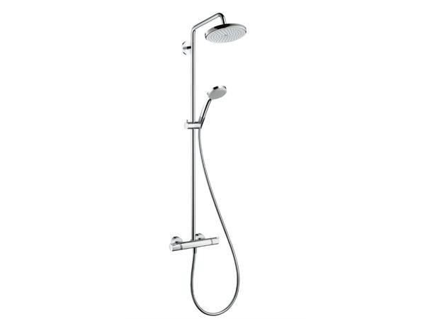 Dusjsystem Hansgrohe Croma 220 1jet Med termostat krom