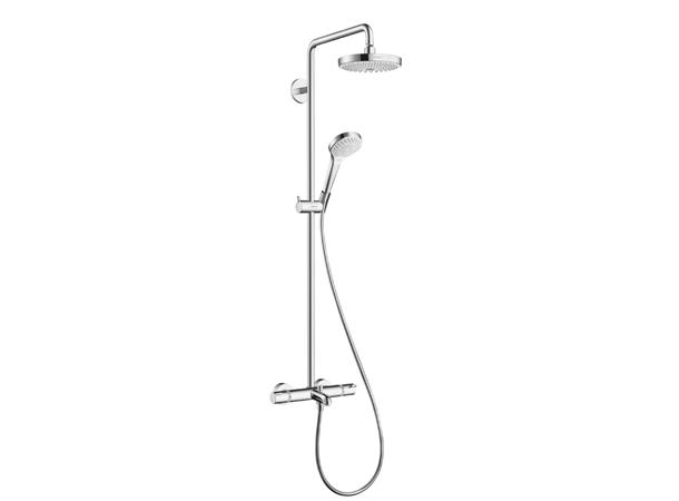 Dusjsystem Hansgrohe Croma Select S 180 2jet Med kartermostat hvit/krom