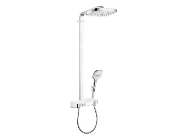 Dusjsystem Hansgrohe Raindance Select E 3jet Med termostat hvit/krom