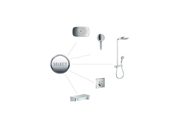 Raindance Hansgrohe Select E 3jet ShowerTablet 300 - Med termostat krom