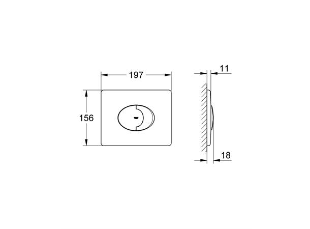 Betjeningsplate Grohe Skate Air