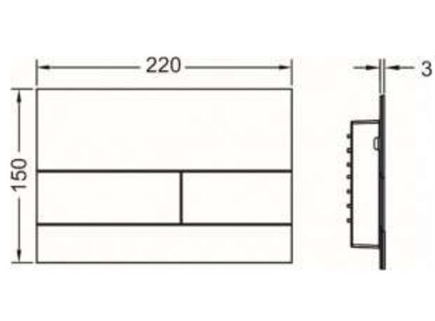 Betjeningsplate TECE Square II