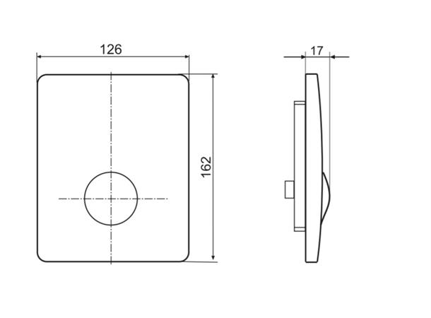 Betjeningsplate V&B ViConnect U100 Krom