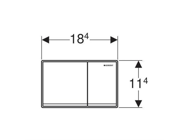 Betjeningsplate Geberit Omega60 Svart glass