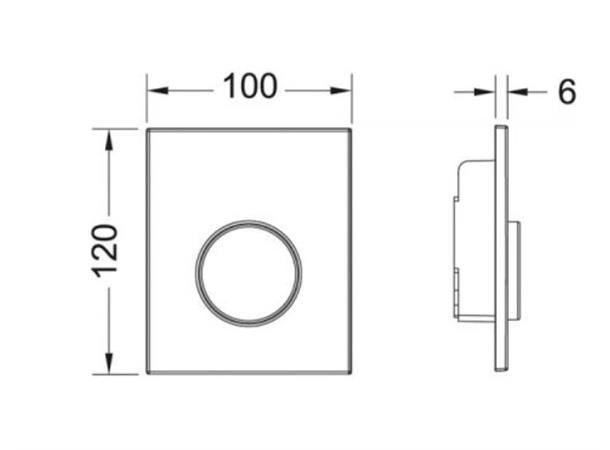 Betjeningsplate til urinal TECE Loop