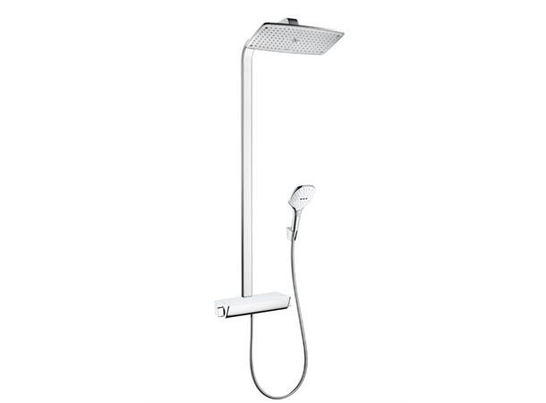 Dusjsystem Hansgrohe Raindance Select E 360 Eco 1jet Med termostat hvit/krom