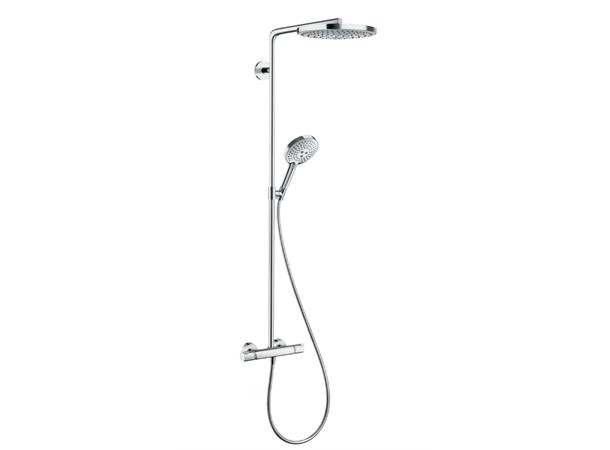 Dusjsystem Hansgrohe Raindance Select S 240 2jet Med termostat hvit/krom