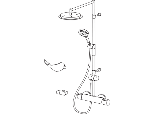 Dusjsystem Oras Cubista Med termostat