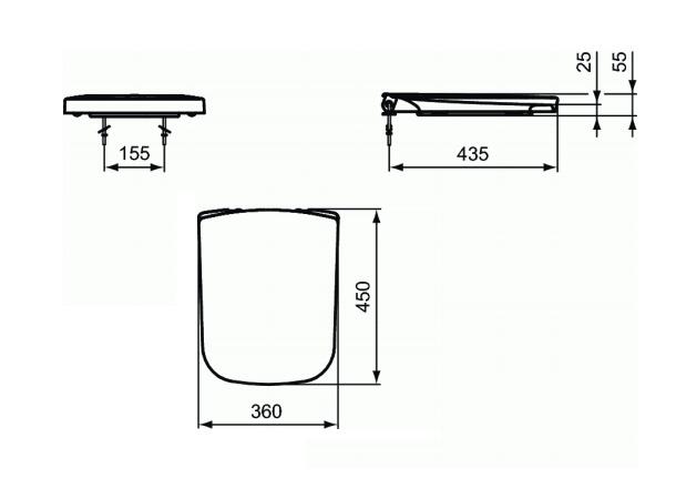 Toalettsete Ideal Standard SimplyU - Hvit -