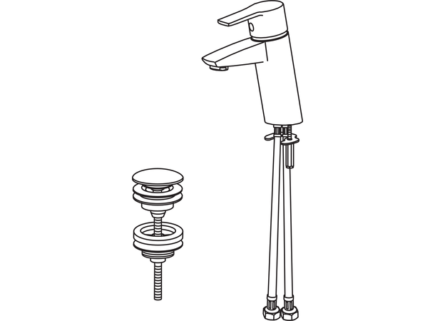 Servantbatteri Oras Cubista - Krom -