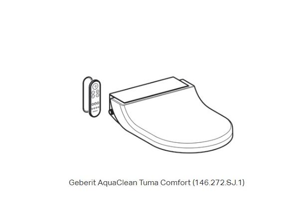 Toalettsete Geberit AquaClean Tuma Comfort Svart/Glass