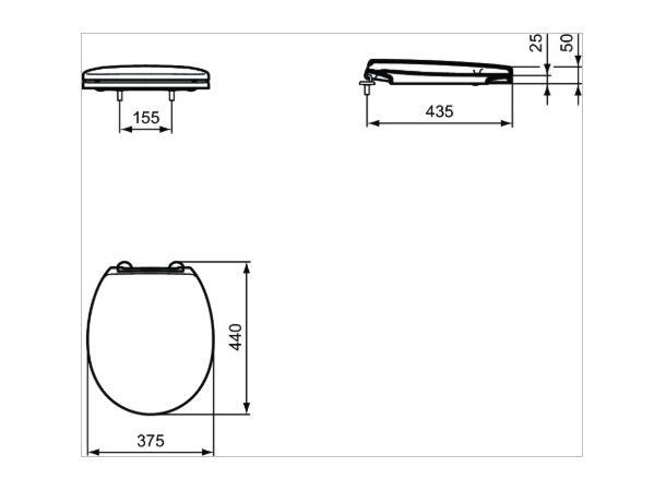 Toalettsete Ideal Standard - Hvit -