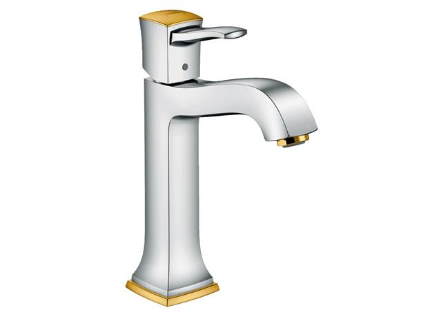 Servantbatteri Hansgrohe Metropol Classic 160 med oppløftventil Gull/krom