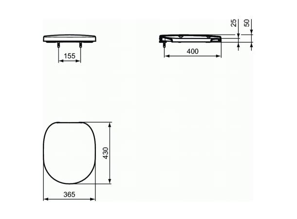 Toalettsete Ideal Standard Connect - Hvit -