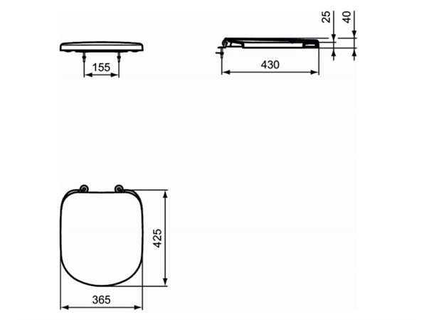 Toalettsete Ideal Standard Tempo - Hvit -