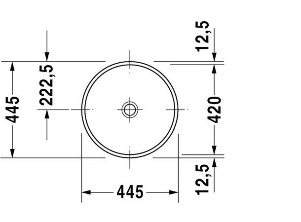 Underlimt Servant Duravit Architec 42 cm - hvit