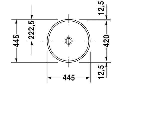 Underlimt Servant Duravit Architec 42 cm - hvit