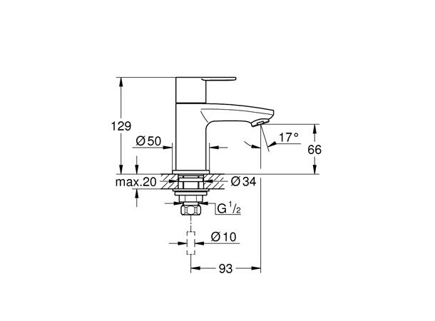 Grohe Eurostyle Cosmopolitan Kaldvannskran x-small