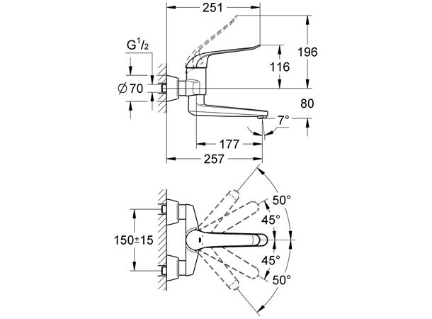 Servantbatteri Grohe Euroeco Special DN 15 - Krom -