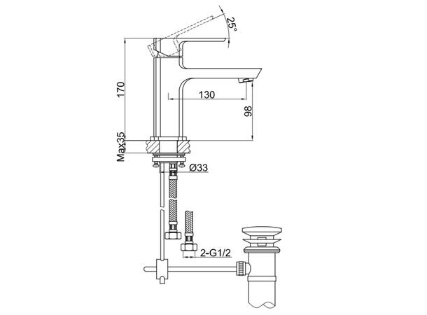 Servantbatteri Kohlman Foxal - Krom -