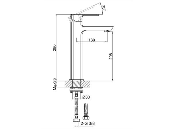 Servantbatteri Kohlman Foxal - Krom -