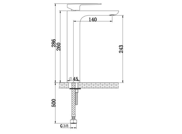 Servantbatteri Kohlman Proxima - Krom -