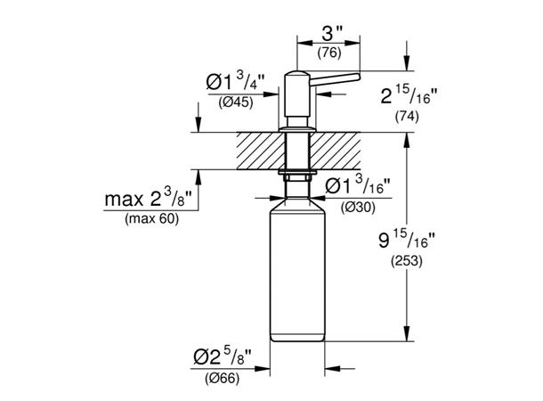 Såpedispenser Grohe Contemporary - 500ml - Krom