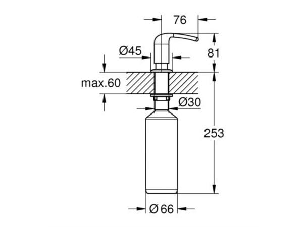 Såpedispenser Grohe Contemporary - 500ml - Krom