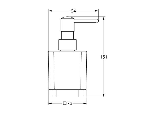 Såpedispenser Grohe Selection Cube - 300ml - Krom - Glass / metall