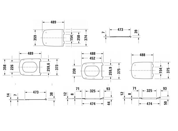 Toalettsete Duravit DuraStyle - Hvit -