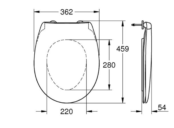 Toalettsete Grohe Bau Ceramic Soft-Close - Hvit -