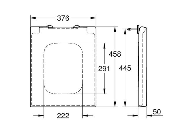 Toalettsete Grohe Cube Ceramic Soft-Close - Hvit -