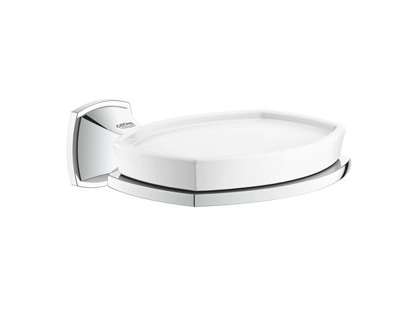 Grohe Grandera Såpeholder - Krom/keramikk -