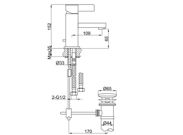 Servantbatteri Kohlman Dexame - Krom -