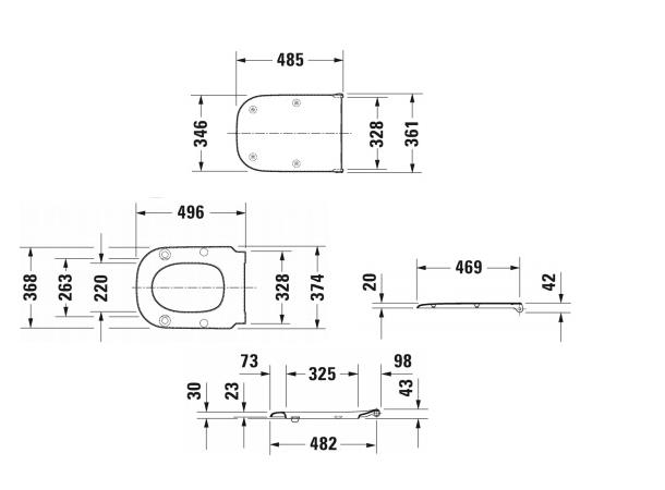 Toalettsete Duravit D-Code