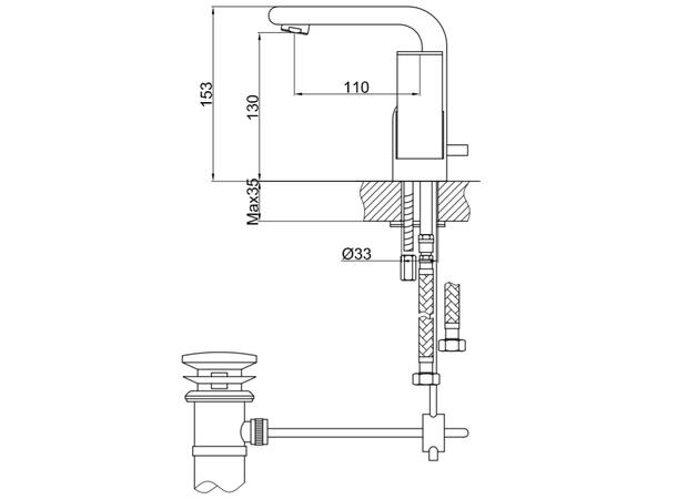 Servantbatteri Kohlman Saxo - Krom -