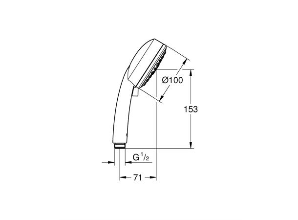 Hånddusj Grohe New Tempesta Cosmopolitan 3jet 100 - Krom -