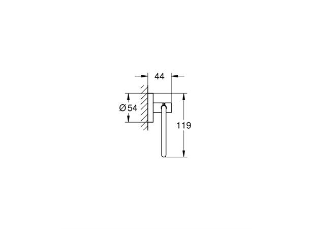 Toalettpapirholder Grohe Essentials Cube - Krom -