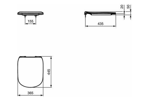 Toalettsete Ideal Standard Tesi soft-close / hvit