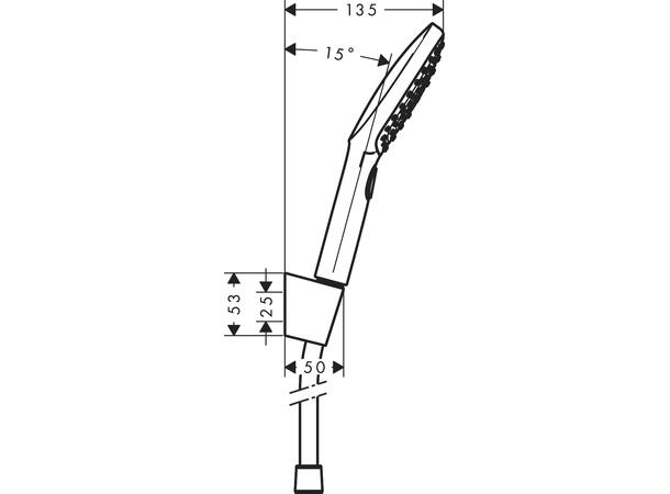 Hånddusj Hansgrohe Raindance SelectE 3jet med dusjslange 160 cm - Krom -