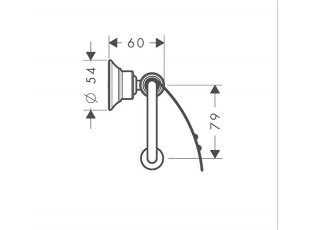 Toalettpapirholder Axor Montreux - Krom -