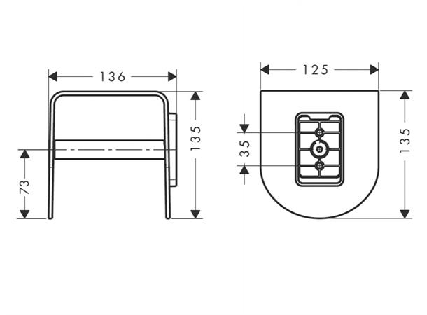 Toalettpapirholder Axor Urquiola - Krom -